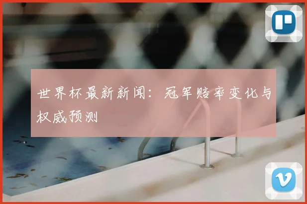 世界杯最新新闻:冠军赔率变化与权威预测